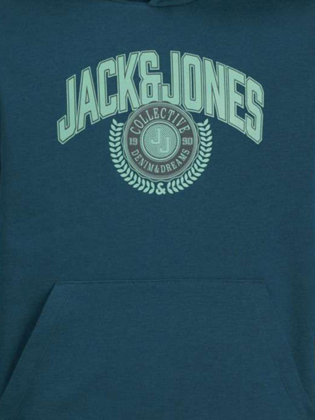 Sweat à capuche jjkam varsity vert garçon - Jack & Jones