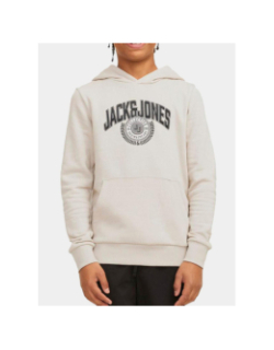 Sweat à capuche jjkam varsity beige garçon - Jack & Jones