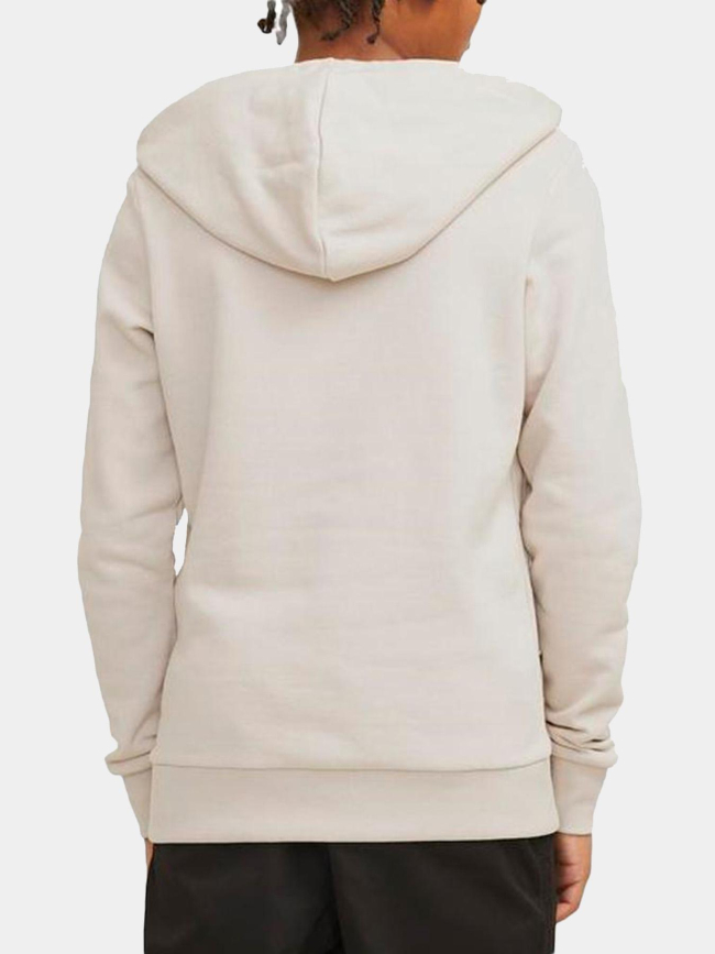 Sweat à capuche jjkam varsity beige garçon - Jack & Jones