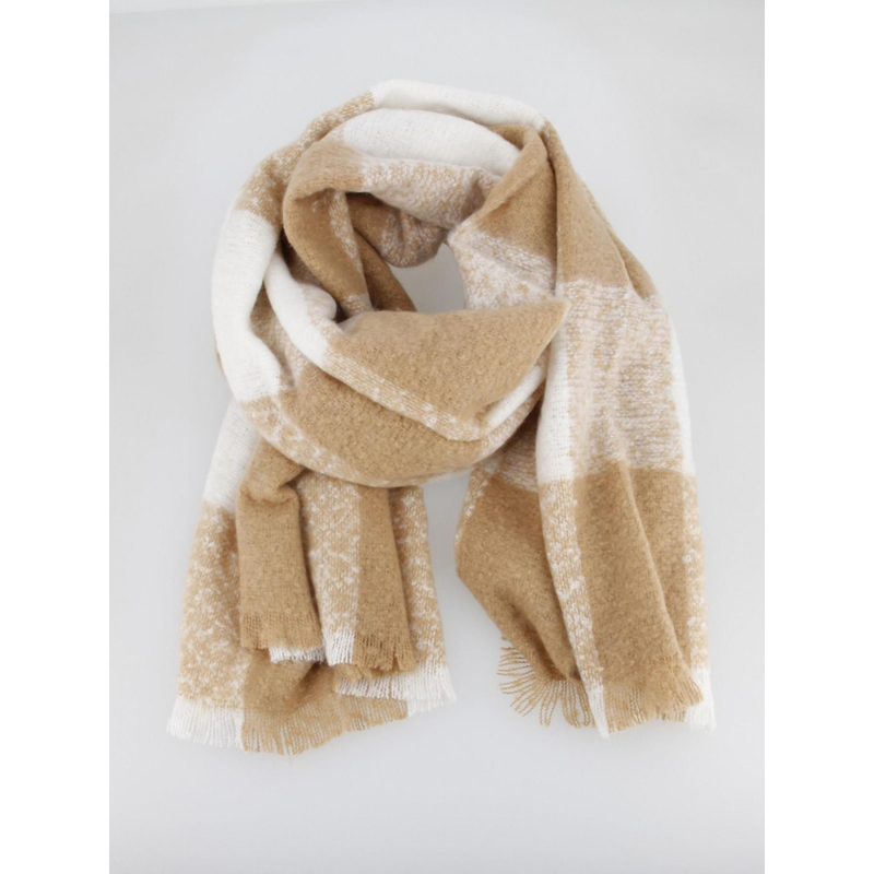 Echarpe claudette camel femme - Deeluxe