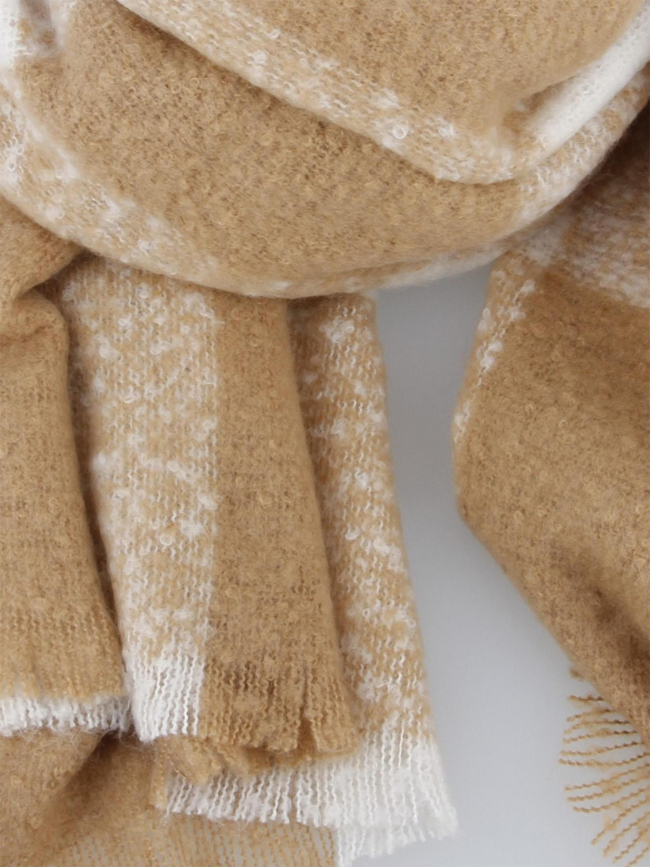 Echarpe claudette camel femme - Deeluxe