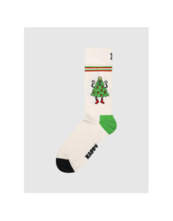 Chaussettes happy tree blanc - Happy Socks