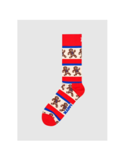 Chaussettes gingerbread stripe rouge - Happy Socks
