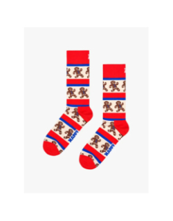 Chaussettes gingerbread stripe rouge - Happy Socks
