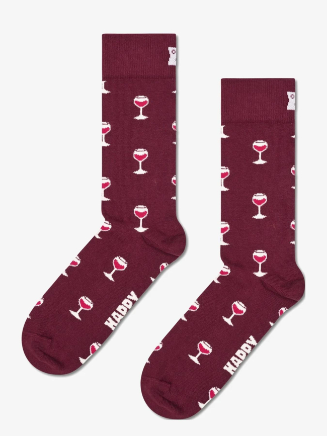 Chaussettes verre de vin bleu marine - Happy Socks