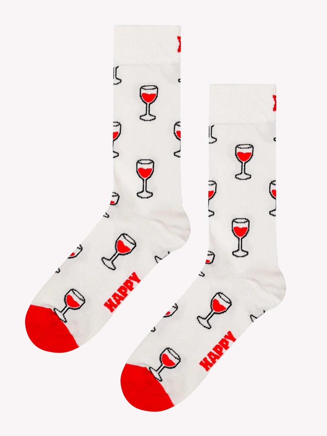 Chaussettes french edition wine blanc - Happy Socks