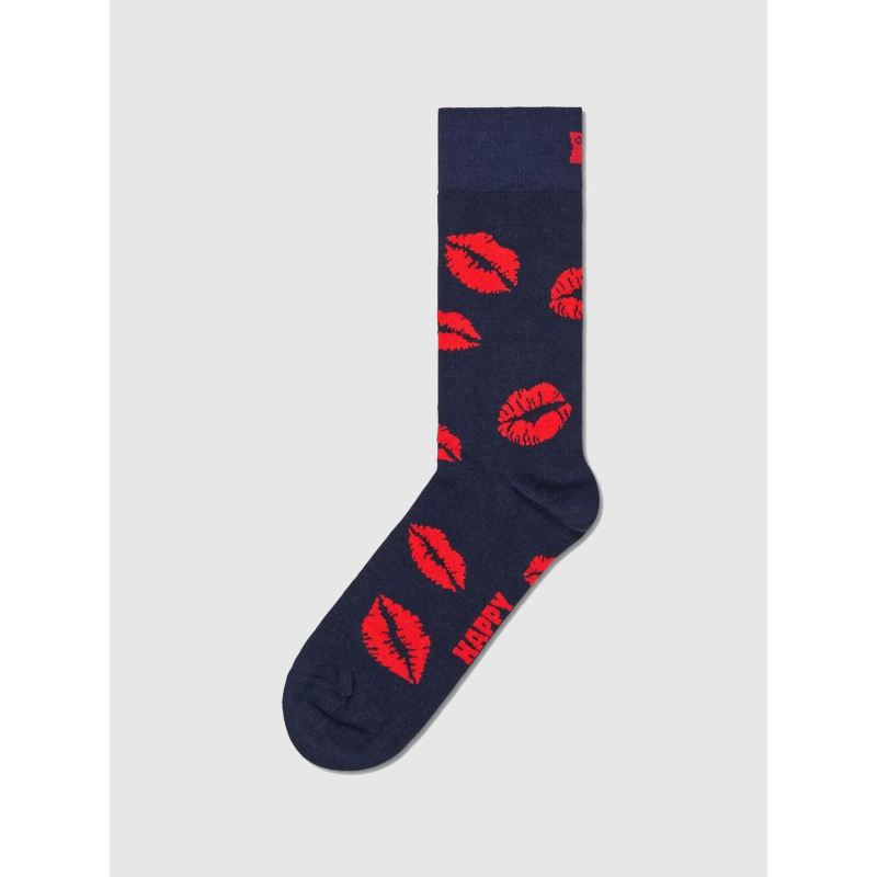 Chaussettes kisses bleu marine rouge - Happy Socks