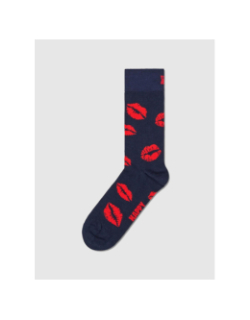 Chaussettes kisses bleu marine rouge - Happy Socks
