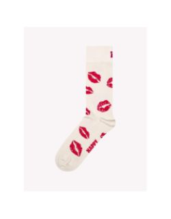 Chaussettes kisses blanc - Happy Socks