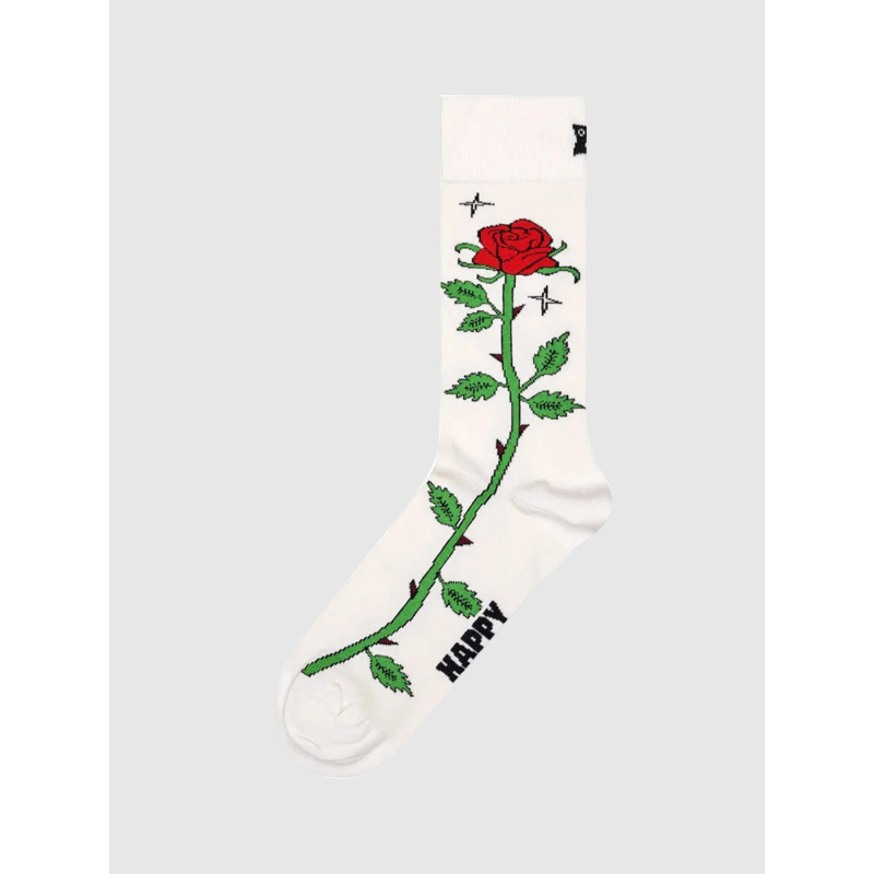 Chaussettes fleurs rose blanc - Happy Socks