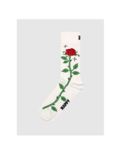 Chaussettes fleurs rose blanc - Happy Socks