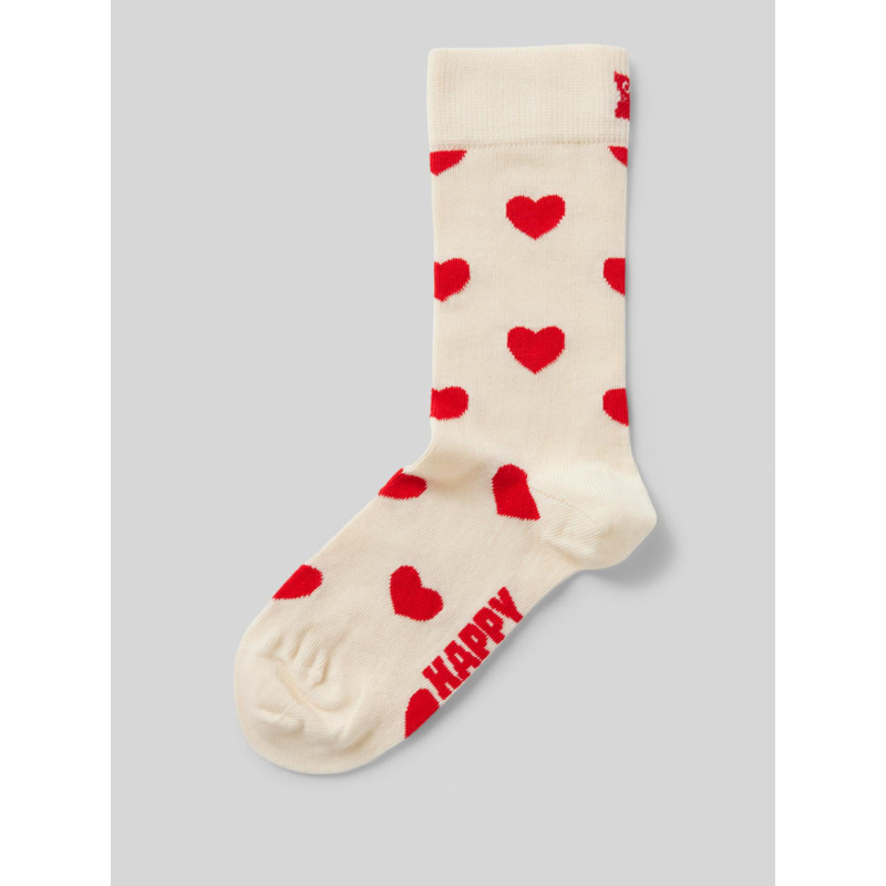 Chaussettes heart blanc rouge - Happy Socks
