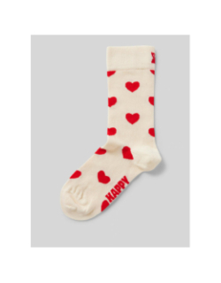 Chaussettes heart blanc rouge - Happy Socks