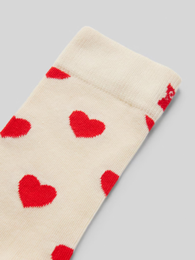Chaussettes heart blanc rouge - Happy Socks
