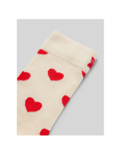 Chaussettes heart blanc rouge - Happy Socks