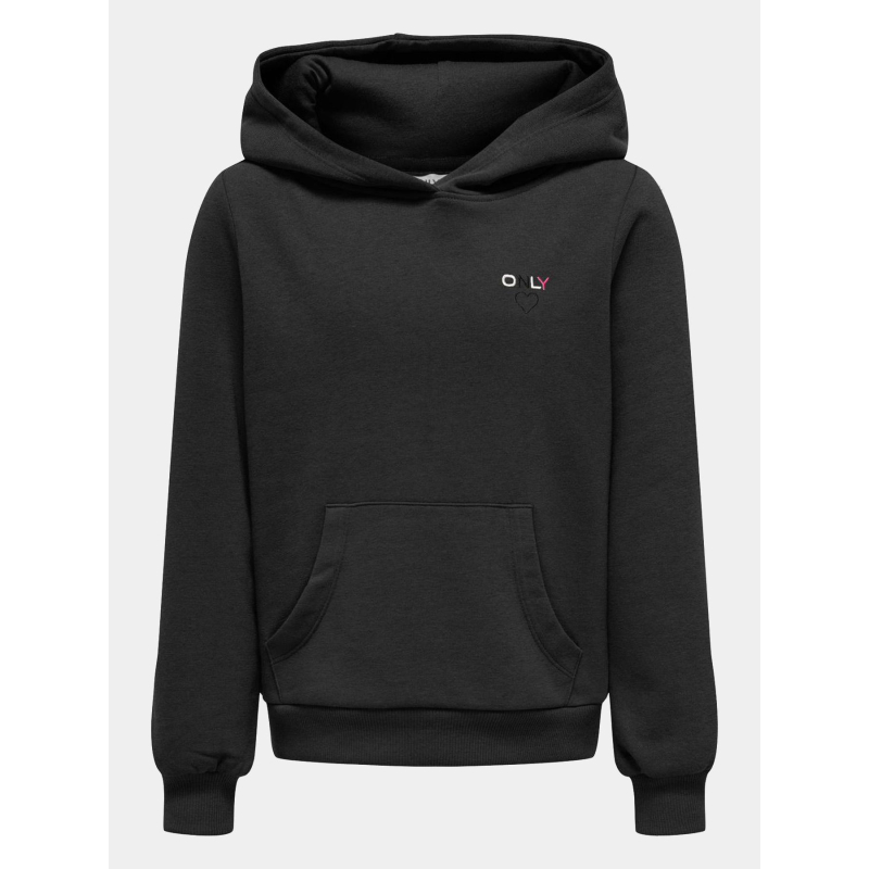 Sweat à capuche kognoomi noir fille - Only