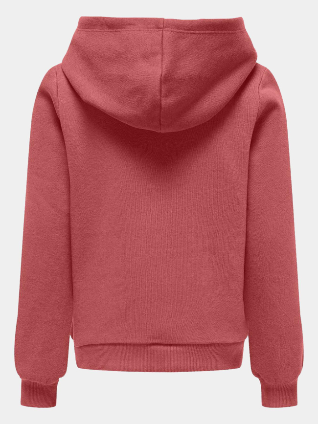 Sweat à capuche kognoomi rose fille - Only