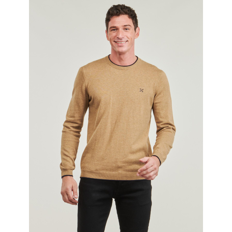 Pull essentiel col rond beige homme - Oxbow