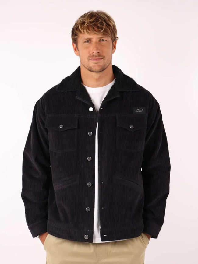 Veste en velours doublée en sherpa jessie noir homme - Oxbow