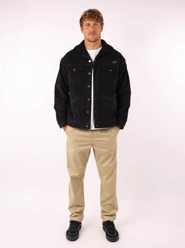 Veste en velours doublée en sherpa jessie noir homme - Oxbow
