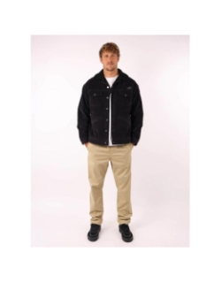Veste en velours doublée en sherpa jessie noir homme - Oxbow