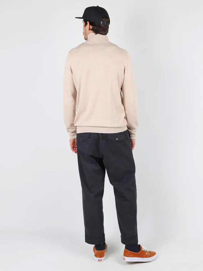 Pull à col roulé essentiel beige homme - Oxbow