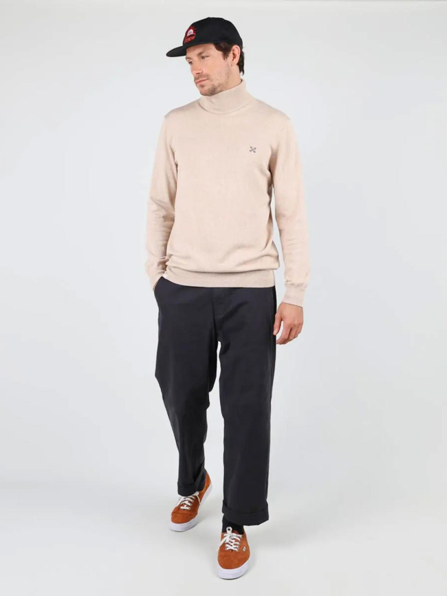Pull à col roulé essentiel beige homme - Oxbow