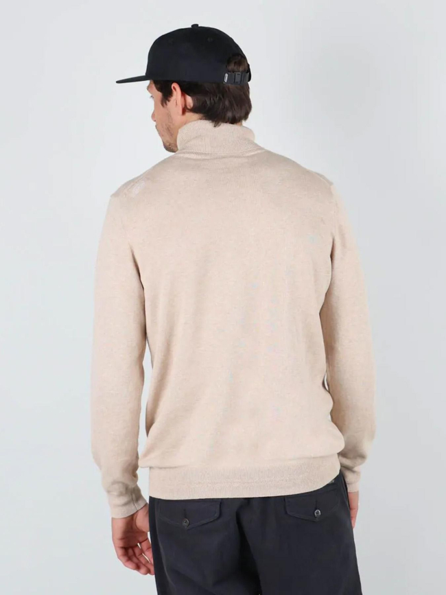 Pull à col roulé essentiel beige homme - Oxbow