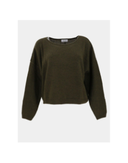 Pull à col bateau p-petille kaki femme - Teddy Smith