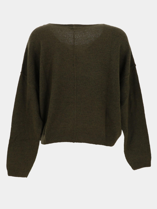 Pull à col bateau p-petille kaki femme - Teddy Smith
