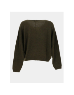 Pull à col bateau p-petille kaki femme - Teddy Smith
