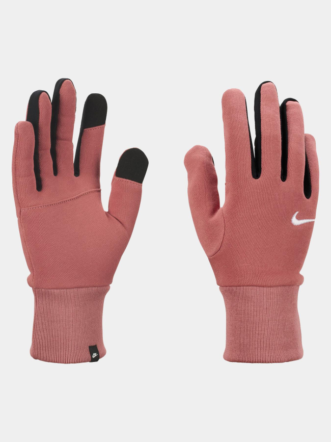 Gants légers phoenix fleece rose et noir femme - Nike