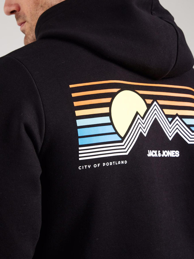 Sweat à capuche explorer noir homme - Jack & Jones