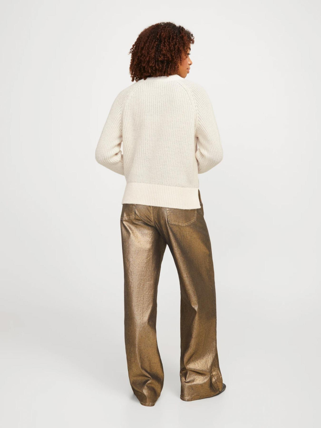 Pull en maille loose fit jxcarolina blanc femme - JJXX