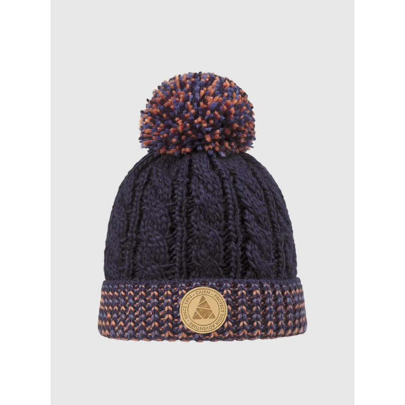 Bonnet à pompon evan bleu marine enfant - Cairn
