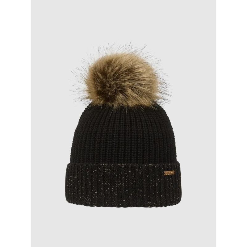 Bonnet à pompon lea noir fille - Cairn