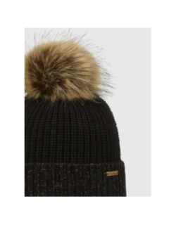 Bonnet à pompon lea noir fille - Cairn