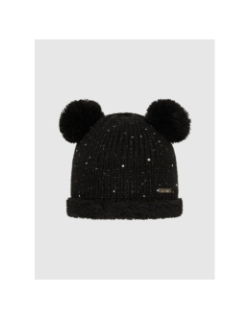 Bonnet double pompon manon noir enfant - Cairn