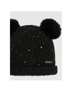 Bonnet double pompon manon noir enfant - Cairn