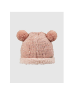 Bonnet double pompon manon rose enfant - Cairn