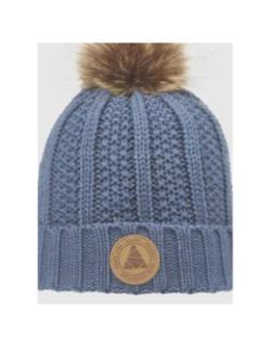 Bonnet pompon zoé bleu femme - Cairn