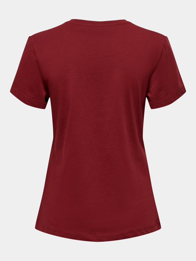 T-shirt de sport onplux life bordeaux femme - Only Play