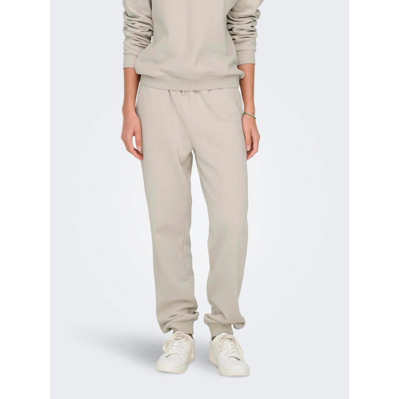 Pantalon jogging onplux beige femme - Only