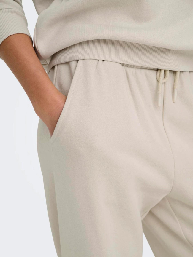 Pantalon jogging onplux beige femme - Only