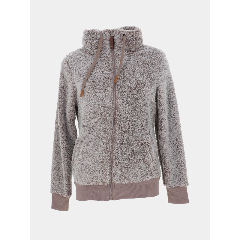 Veste polaire livia beige femme - Angele Sportswear