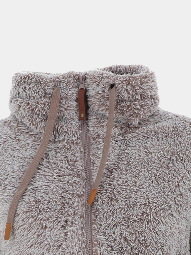 Veste polaire livia beige femme - Angele Sportswear