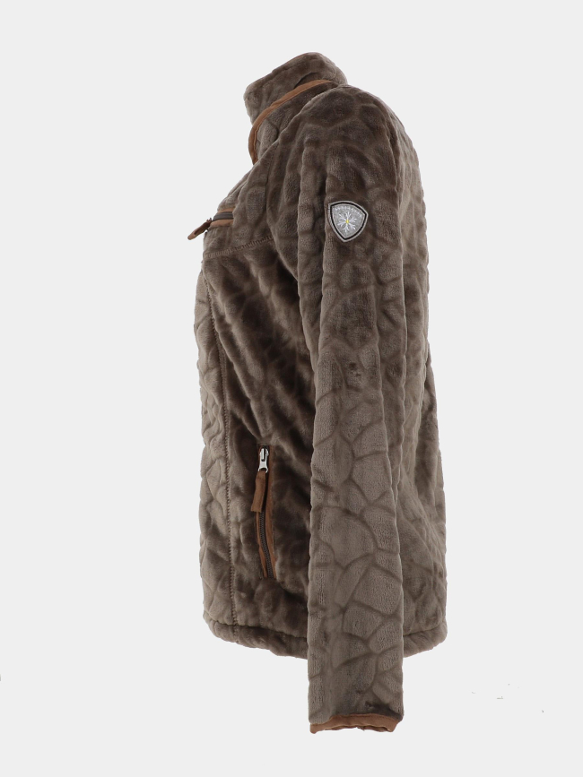 Veste polaire innsbruck marron femme - Angele Soprtswear