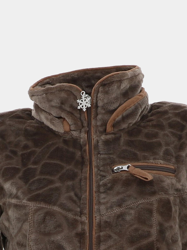 Veste polaire innsbruck marron femme - Angele Soprtswear