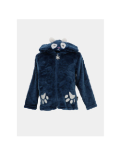 Veste polaire à capuche reglisse bleu tout petit - Angele Sportswear