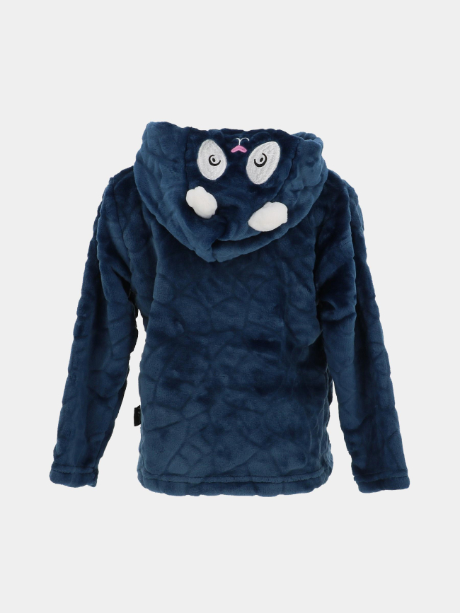 Veste polaire à capuche reglisse bleu tout petit - Angele Sportswear